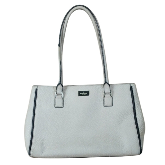 kate spade Handbags - Kate Spade Beige Shoulder Bag with Black Trim